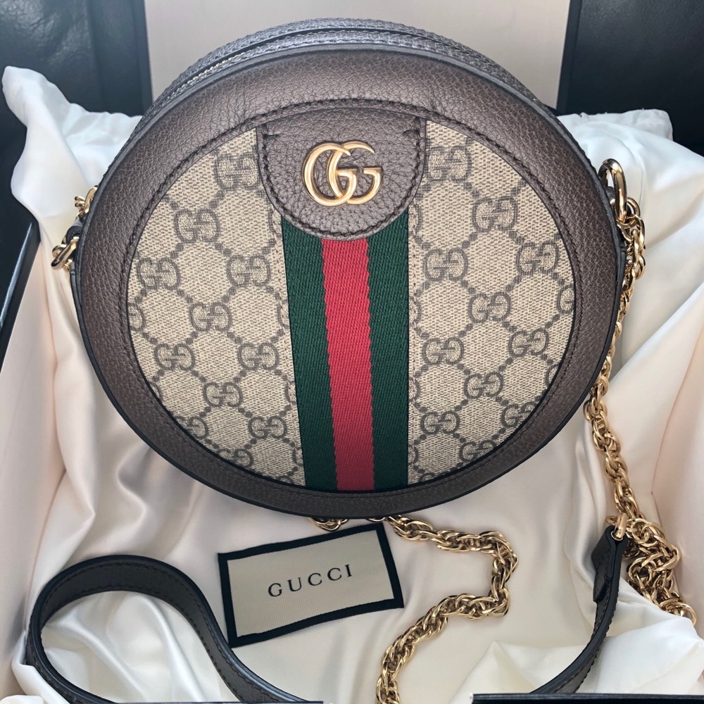 GUCCI Ophidia mini GG round shoulder bag NIB